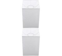 2 Pièces Abat-jour Carré pour Lampe de Bureau E27 en Fer Blanc | Adoucit la Lumière, Style Simple et Élégant, Trou 42mm, Fixation par Anneau pour Salon et Salle à Manger