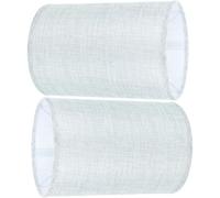 2 Pièces Abat-jour Décoratif Rond en Lin et Métal pour Lampadaire | Remplacement Pratique, Installation Facile, Réduit la Fatigue Oculaire, Style Élégant pour Salon