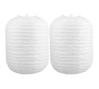 2 Pièces Abat-jour en Papier Pliant Blanc, Décoratif, Simple | Lanterne Pliable à Installer, Papier et Fer, Lumière Adoucie, Usage Chambre, Pièce, Blanc