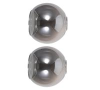 2 Pièces Abat-jour en Verre Demi-sphère Gris 42mm | Design à Double Trou, Surface Lisse Transparente, Facile à Nettoyer, Réduit la Fatigue Visuelle