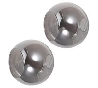 2 Pièces Abat-jour en Verre Gris Dépoli Demi-sphère 42mm | Design à Double Trou, Surface Lisse Transparente, Diffuseur de Lumière Doux, Facile à Nettoyer, Style Moderne et Minimaliste