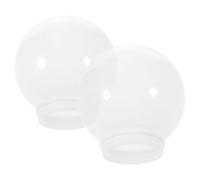 2 Pièces Abat-jour Globe Rond en Acrylique Blanc Suspendre | Remplacement Décoratif, Forme Sphérique Élégante, Usage sur Lampe Pendante, Finition Soignée pour Plusieurs Occasions