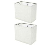 2 Pièces Abat-jour Rectangulaire de Rechange en Tissu Lin E27 | Abat Jour Vintage, Ouverture 4,2cm Anneau, pour Table et Lampadaire, Chambre ou Salon