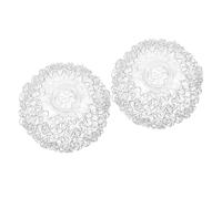 2 Pièces Abat-jour Suspendu Globe en Verre G9 pour Lustre Plafonnier rond | Verre Transparent, Structure Multicouche Cage Métallique Argentée, Diffusion Homogène, Style Moderne pour Salle à Manger
