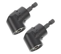 2 Pièces Accessoire D’angle 105 Degrés pour Perceuse | Acier Allié au Chrome Vanadium, Aimant Intégré pour Douilles Standard, Noir