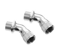 2 Pièces Adaptateur de Coude de 1/2 Pouce en Laiton Argenté | Coude à 45 Degrés Femelle Mâle, Rallonge Facile à Installer, Résiste à Corrosion
