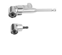 2 Pièces Adaptateur de Perceuse à Angle Droit 90 Degrés, avec Porte-embout Hexagonal, Acier Chrome-Vanadium pour Espaces Serrés