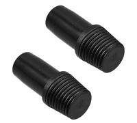 2 Pièces Adaptateur Fileté de Rechange, Type Allemand pour Manche de Balai | Usage Maison et Bureau, Installation et Retrait Faciles, Plastique Noir, pour Balai et Manche de Serpillière