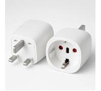 2 Pièces Adaptateur Prise Anglaise, Adaptateur UK, Prise Anglaise Adaptateur Francais, Adaptateur Type G pour Irlande, Angleterre