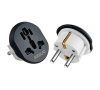 2 Pièces Adaptateur Prise Anglaise vers France, Adaptateur Prise Universelle, Adaptateur Prise USA vers France, Adaptateur Universel pour UK,USA,Chine,la Suisse ect