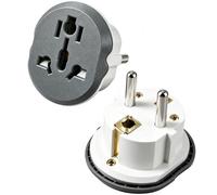 2 Pièces Adaptateur Prise Anglaise vers France Adaptateur Prise Universelle | Convertidor Enchufe EU 16A 250V,para UK CHN USA Convertit Les Prises Anglaises Américaines Australiennes vers Prise Française