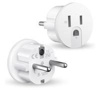 2 Pièces Adaptateur Prise USA, Adaptateur Prise USA vers France, Adaptateur de Voyage Type B pour Canada, Mexique, Thaïlande, Colombie