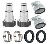 2 pièces Adaptateur Tuyau Piscine , Raccord 32 à 38 mm, Buse de Connexion pour Nettoyeur de Fond et Pompe de Filtration .