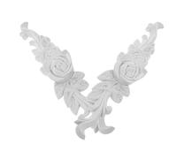 2 Pièces Applique 3d Rose en PVC Blanc, Décor Vintage | Repositionnable, Facile à Poser et Souple, Design en Relief, Projets DIY Maison