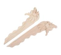 2 Pièces Applique Dragon, Panneaux Muraux Décoratifs | Bois Beige à Grain , Surface Peignable, Pose sans Dommage, pour Rénovation de Portes et Consoles TV