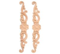 2 Pièces Applique en Bois Massif Sculptée, Non Peinte | Bois , Style Délicat et Créatif, Décoration Murale Facile à Peindre, Usage Sûr pour Intérieur