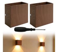 2 Pièces Applique Murale Haut et Bas LED Luminaire Mural Intérieur 7W 3000K