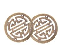 2 Pièces Applique pour Meubles en Laiton, Angle Décoratif Rétro