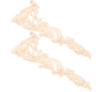2 Pièces Appliques de Meubles en Bois Sculpté
