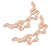 2 Pièces Appliques en Bois Sculpté Nœud, Décor Non Peint