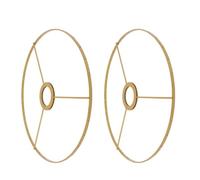 2 Pièces Armature Abat-jour E27 en Fer, Cadre Araignée pour Lampe | Anneau Tambour 11 Pouces, Pièce de Rechange, Diffusion Homogène, Usage Bureau et Chambre, Couleur Or