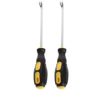 2 Pièces Arrache-clous Manuel en Acier 15 Degrés | Double Fourche Très Pointue, Poignée Caoutchouc Souple, Retrait Rapide Lors de L'entretien, Pose de Moquette Style Aléatoire