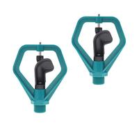 2 Pièces Arroseur Rotatif 360 Degrés Automatique pour Jardin, 1/2 | Plastique Vert, Jet Uniforme, Diamètre 4 à 6m, Pression 2 à 3kg, pour Pelouses et Fermes