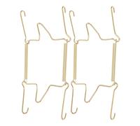 2 Pièces Attache Assiette Murale Invisible, Crochet en U à Ressort | Acier Inoxydable Robuste, Fixation sans Perçage, Changement Rapide, pour Plats Décoratifs, Collectionneurs, Salon ou Galerie