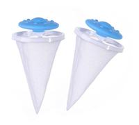 2 Pièces Attrape-Poils d'Animaux Réutilisable pour Machine à Laver Filets d'élimination des Peluches Filtre à Linge Filet Accessoires Ménagers Attrape-Cheveux Flottant