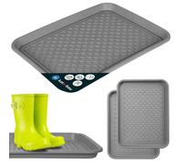 2 Pièces Bac à Chaussures - Bac D'égouttement pour Chaussures - Plastique - 38 x 50 cm - Gris - Imperméable - pour Couloir KOTARBAU