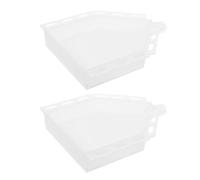 2 Pièces Bac à Condensats en Plastique Blanc pour Unité Extérieure de | Entraxe de Fixation 122mm, Raccord pour Tuyau 16mm, Évite les Débordements, Installation Simple, Gestion des Eaux Usées