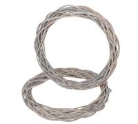 2 Pièces Bague de Noël Soi-même en Rotin, Ambiance Couronne Ronde | Anneau Tressé , Support Souple et Solide, pour Fleurs Séchées, Grillage Décoratif, Porche, Banquet, Intérieur ou Extérieur