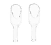 2 Pièces Bateau de Pesage Rond en Verre Transparent | Borosilicate, Surface Lisse Antistatique, Bec Conique, Réduit la Perte D’échantillon, pour Flacons