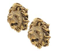 2 Pièces Bec de Fontaine Extérieure Tête de Lionceau en Résine | Flux Apaisant, Pose Facile, Usage Jardin et Terrasse, Style Classique, Coloris Or