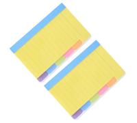 2 pièces Bloc-notes Autocollant Multi-Usage 15x10x1cm en PP et papier | Carnet de Planification, Couleurs Néon Vives, pour Étude, Bureau, Ordinateur, Tableaux d'Affichage Couleur Aléatoire