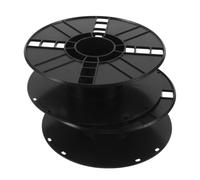 2 Pièces Bobine de Rangement pour Câbles et Filament, Noire, Atelier, | Conception Creuse Clips Élastiques, Format Plat 20x20x6,5cm, Rangement Vertical ou Horizontal