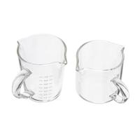 2 Pièces Bocal à Lait en Verre à Double Bec, Léger, Surface Lisse | Verre, Sûr Odeur, pour Restaurant et Salle à Manger, Service de Lait, Café, Sauce