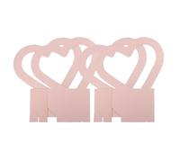 2 Pièces Boîte à Fleurs en Carton Rose Poignée Cœur pour Mariage | Rangement et Transport de Bouquets, Forme Cœur, Petites Anses Supérieures, Style Simple, Usage Cérémonie