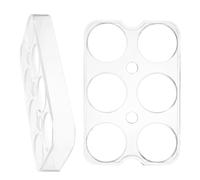2 Pièces Boîte à Œufs en Plastique, Rangement Clair | Porte-œufs Transparent, Installation Facile et Retrait Simple, pour Porte du Frigo, la Cuisine et Bureau