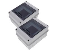 2 Pièces Boîte de Protection à 5 Voies de Distribution Ip65 | ABS Pc, Fenêtre Transparente, Usage Commercial et Résidentiel, pour Installation et Gestion de Borne