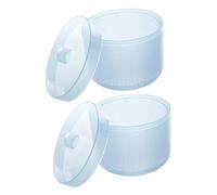 2 Pièces, Boîte pour Outils à Ongles, Plastique | Double Couche Drainage, Couvercle Transparent, Corps Lisse, pour Salon de Manucure et Dentistes