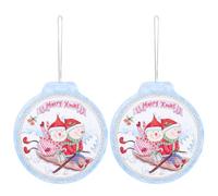 2 Pièces Boîte Ronde de Noël en Fer Blanc, Forme Cloche