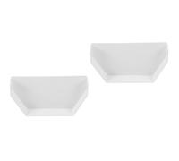 2 Pièces Bouchon D’extrémité de Gouttière 160 Carré | Aluminium et PVC, Finition Blanche, Installation Rapide, pour Tuyau D’évacuation et Zones de Drainage