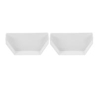 2 Pièces Bouchon D’extrémité de Gouttière 160 Carré, Joint Étanche | Aluminium PVC Blanc, Finition Nette et Pose Rapide, pour Maison, Extérieur et Canalisation Pluviale