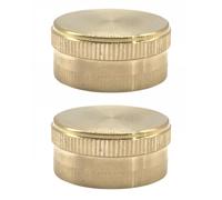 2 Pièces Bouchon D’extrémité en Laiton pour Tuyau de Jardin 3/4 | Filetage Intérieur Fin, Usage Plomberie et Irrigation, Finition Or, pour Raccords de Tuyau de Jardin