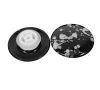2 Pièces Bouchon de Vidage, Capuchon Céramique à Bouton Poussoir | Joint D’étanchéité en Silicone, Finition Lisse Moderne, pour Lavabo Céramique et Entretien Sanitaire