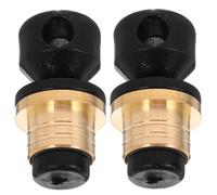 2 Pièces Bouchon de Vin en Calebasse Réutilisable, Laiton Doré | Silicone et Plastique PP, Forme Gourde, Insertion Facile, pour Bar à Domicile, Usage Quotidien