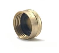 2 Pièces Bouchon Fileté en Laiton pour Tuyau 3/4, Embout Jardin | Filetage Intérieur Fin, Usage Arrosage et Plomberie, Couleur Or, pour Raccord de Tuyau