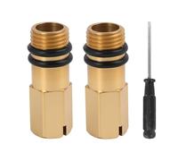 2 Pièces Bouchon M10 Robinet, Bouchon Aveugle en Laiton, Capuchons De Fermeture pour Raccords Eau Chaude Et Froide, Compatibles avec Robinets Cuisine Et Salle De Bain, Tournevis Plat 2,5 mm Inclus