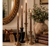 2 pièces Bougies coniques imprimé léopard 10 po/25,4 cm, bougeoirs à tige longue imprimé animal rétro français pour décoration de mariage, décoration de maison, décoration de fête, décoration de table